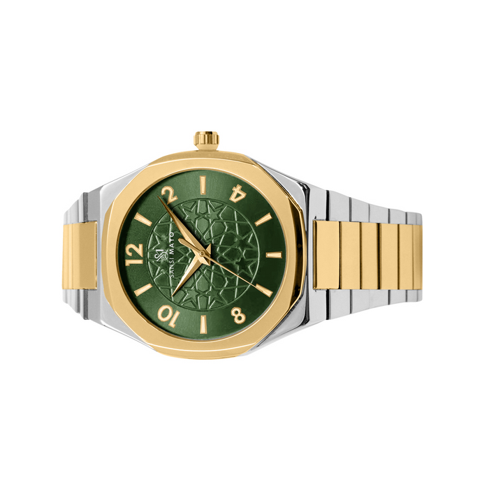 Sansi Mayo Two-Tone Gold & Green Harmony Wrist Watch