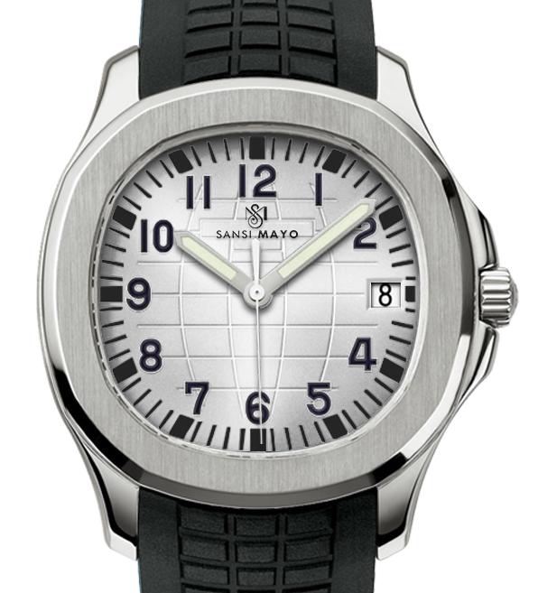 Sansi Mayo Round Silver Wrist Watch - Midnight White