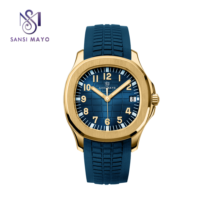 Sansi Mayo Round Rosegold Wrist Watch - Blue Horizon