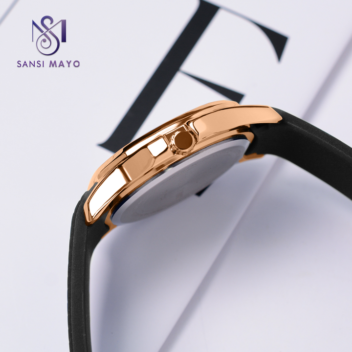 Sansi Mayo Round Gold & Coffe  Wrist Watch