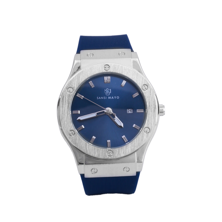 Sansi Mayo Round Silver   & Sky Blue Wrist Watch