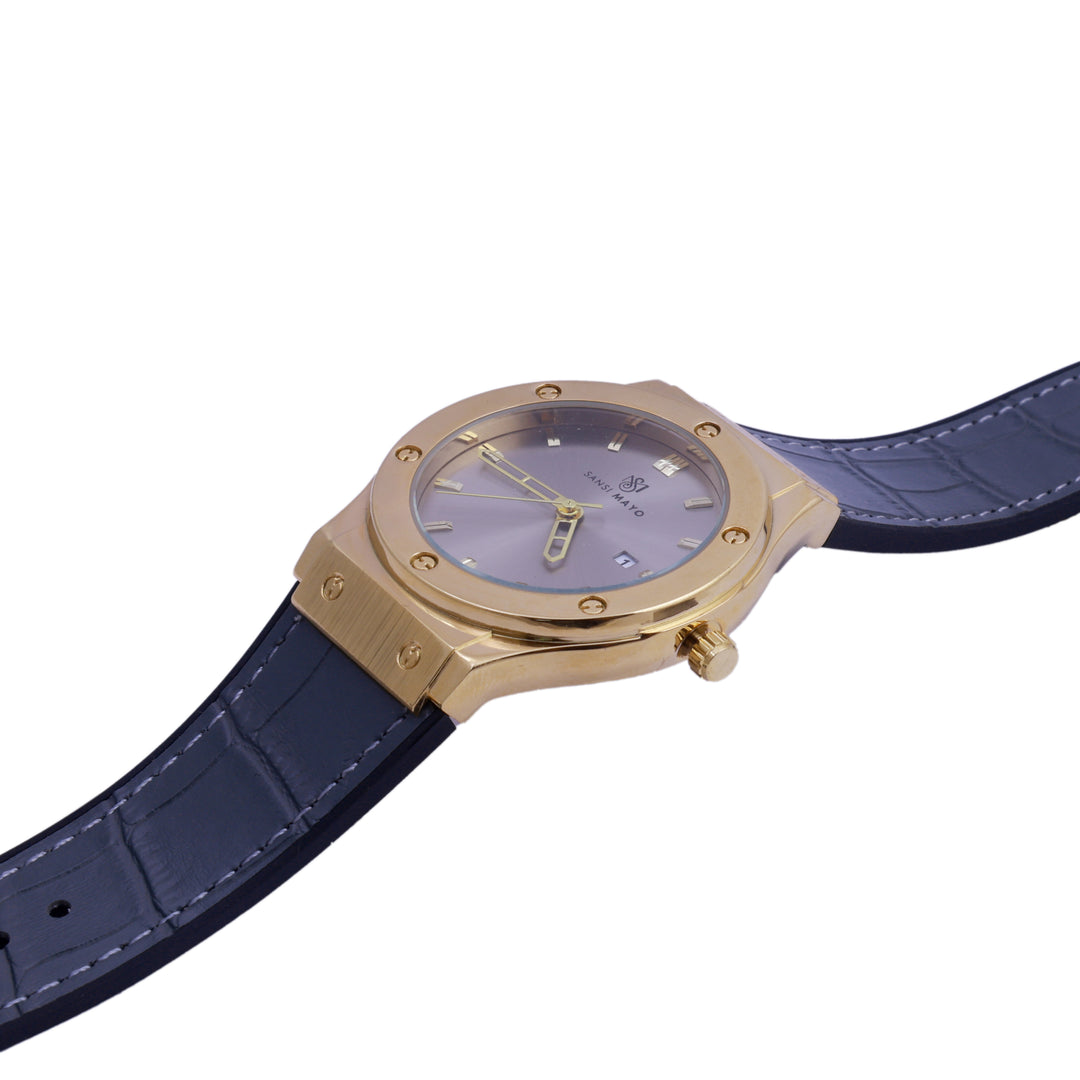 Sansi Mayo Round  Gold  & Grey Wrist Watch