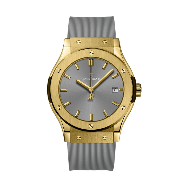 Sansi Mayo Round  Gold  & Grey Wrist Watch