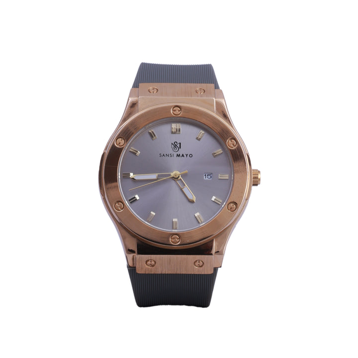 Sansi Mayo Round  Gold  & Grey Wrist Watch