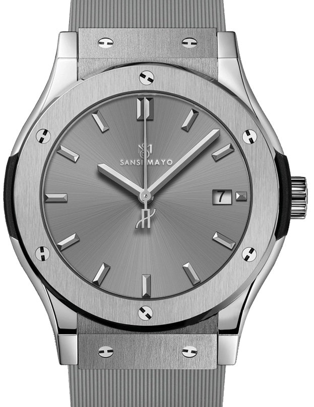 Sansi Mayo Round  Grey  & Grey Wrist Watch