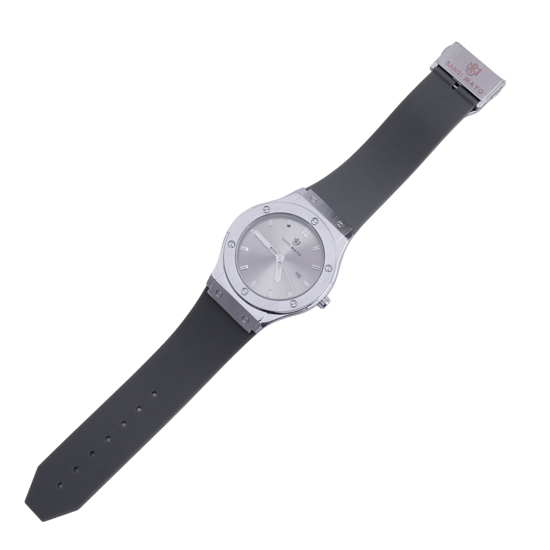 Sansi Mayo Round  Grey  & Grey Wrist Watch