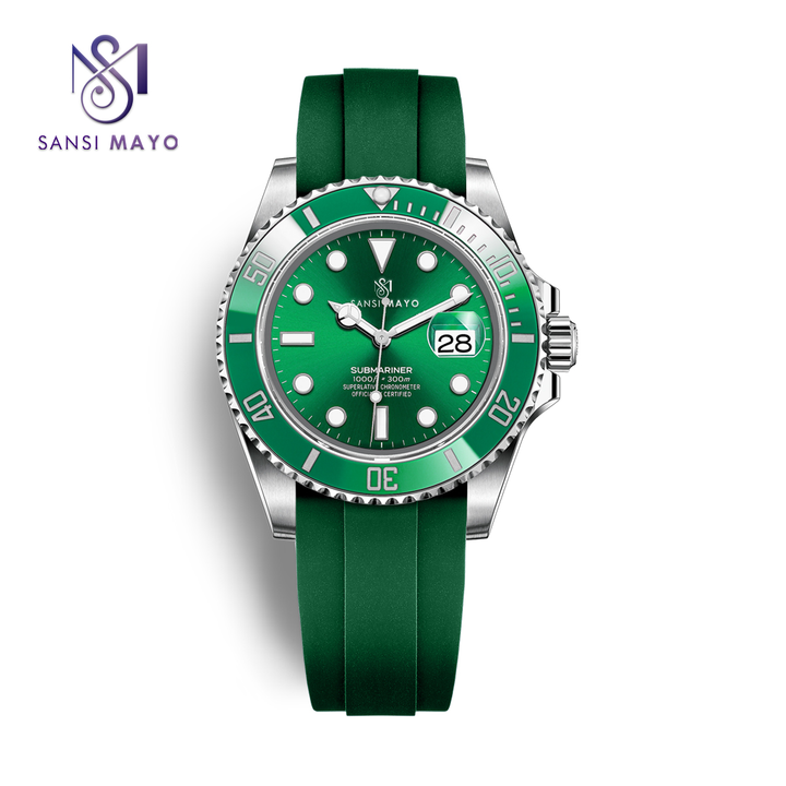 Sansi Mayo Round Two Tone Wrist Watch - Green Oasis