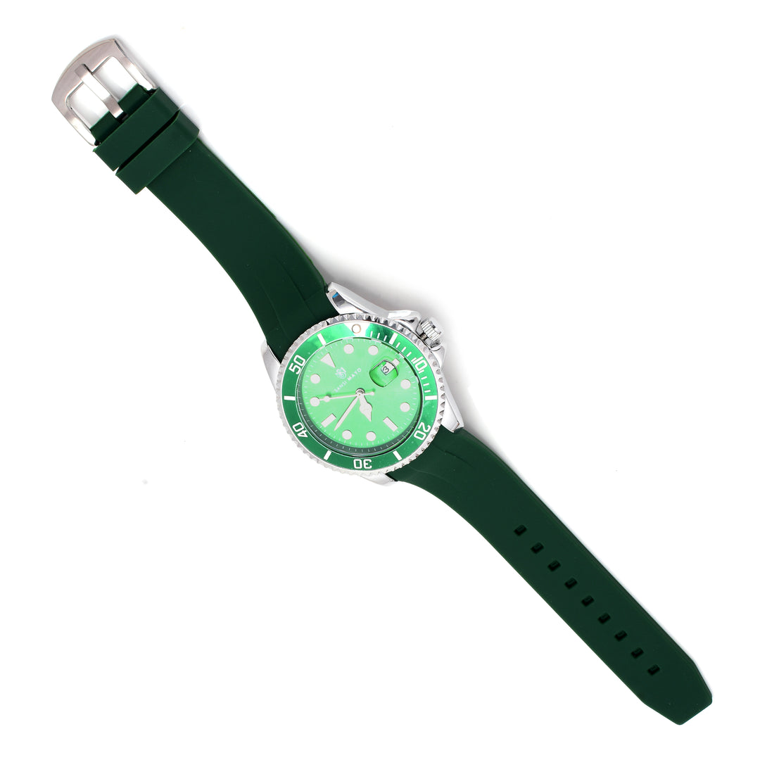 Sansi Mayo Round Two Tone Wrist Watch - Green Oasis