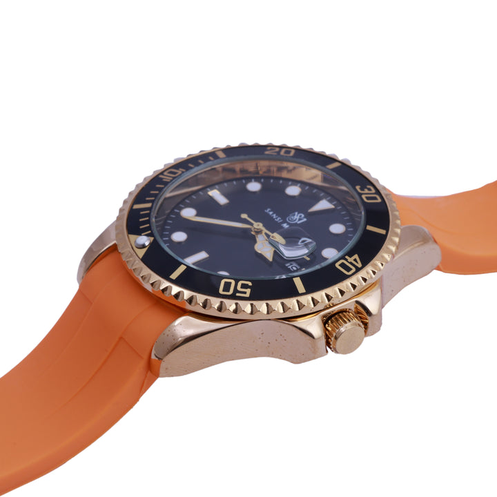 Sansi Mayo Round Two Tone Wrist Watch - Orange