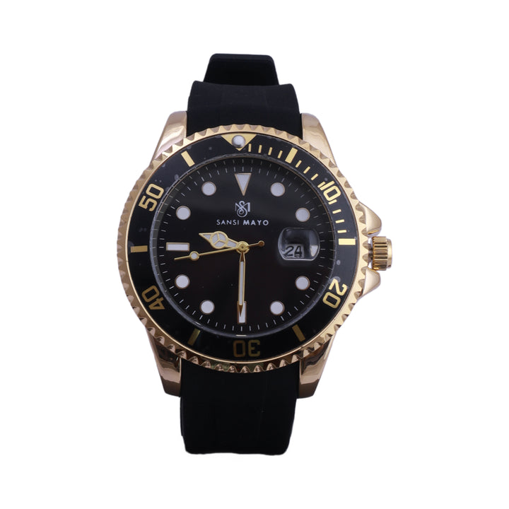 Sansi Mayo Round Two Tone Wrist Watch - Black