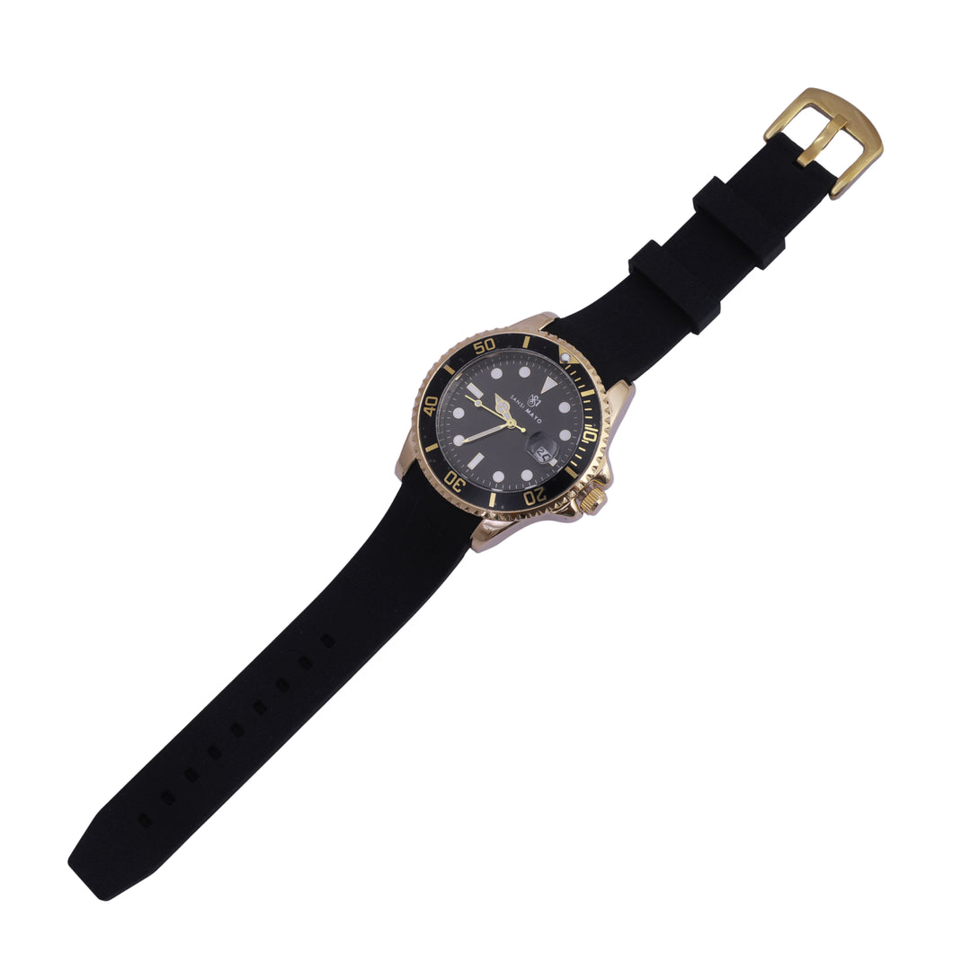 Sansi Mayo Round Two Tone Wrist Watch - Black