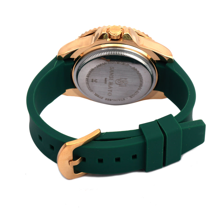 Sansi Mayo Round Two Tone Wrist Watch -Green