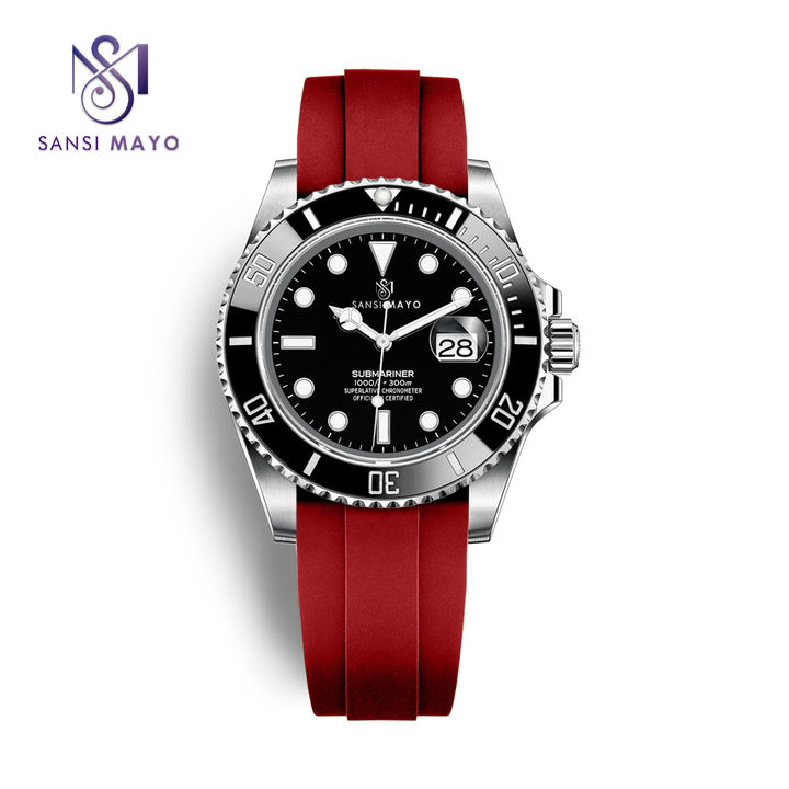 Sansi Mayo Round Two Tone Wrist Watch - Maroon