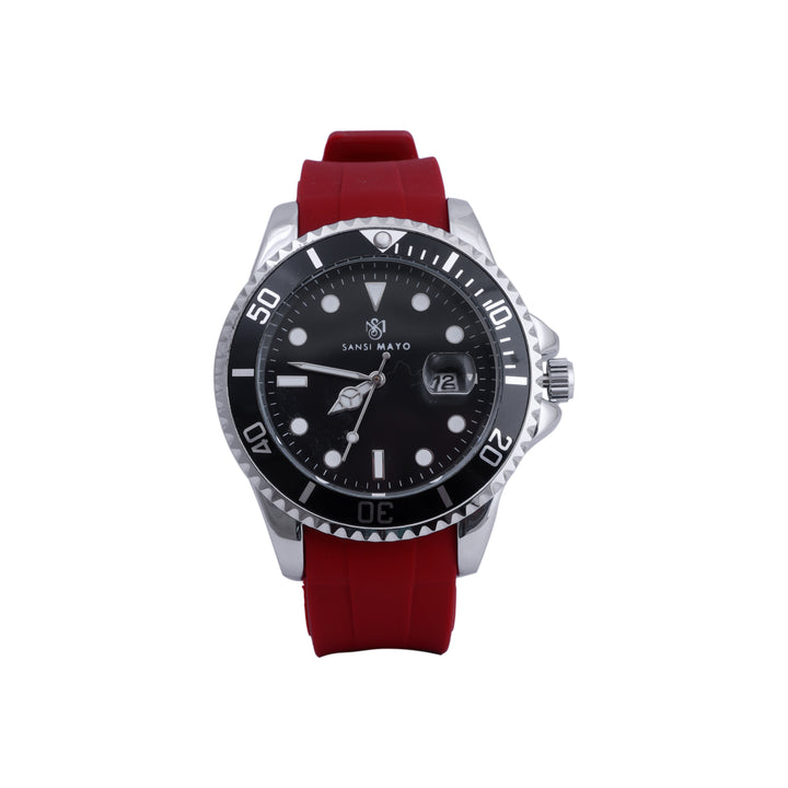 Sansi Mayo Round Two Tone Wrist Watch - Maroon