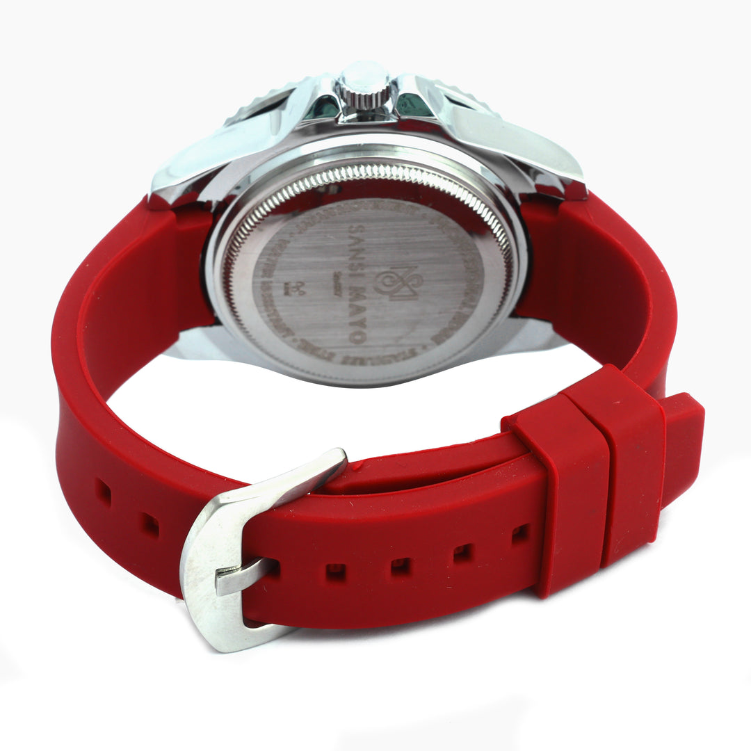 Sansi Mayo Round Two Tone Wrist Watch - Maroon