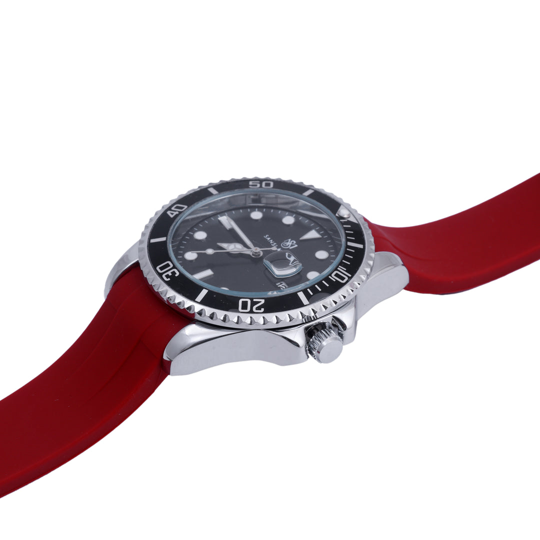 Sansi Mayo Round Two Tone Wrist Watch - Maroon