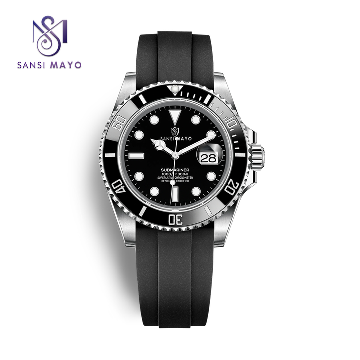 Sansi Mayo Round Two Tone Wrist Watch - Black