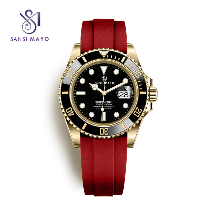 Sansi Mayo Round Two Tone Wrist Watch - Red