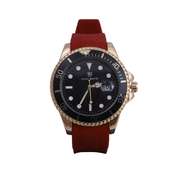 Sansi Mayo Round Two Tone Wrist Watch - Red