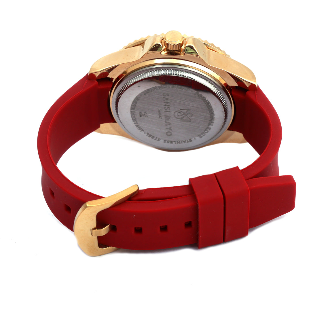 Sansi Mayo Round Two Tone Wrist Watch - Red