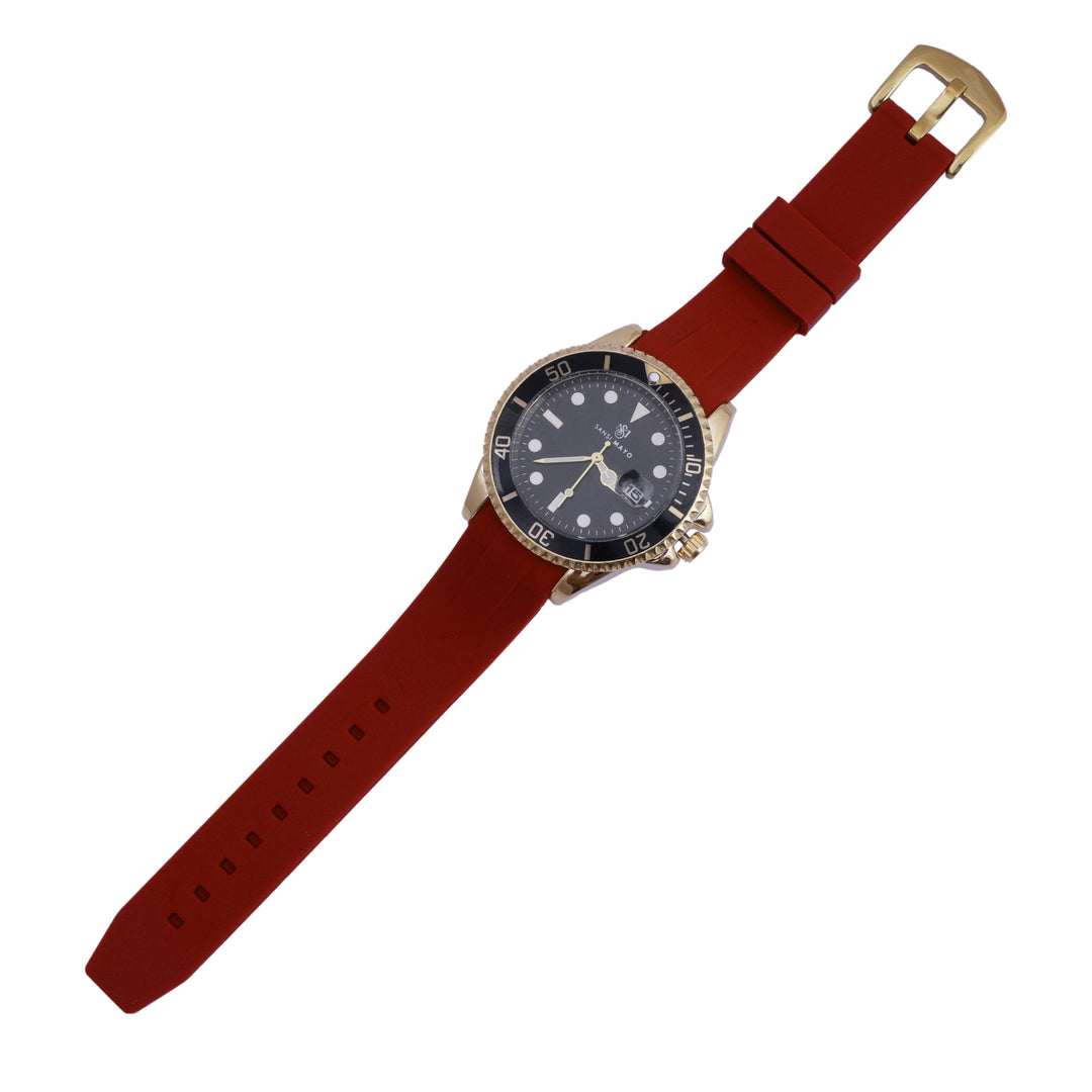 Sansi Mayo Round Two Tone Wrist Watch - Red